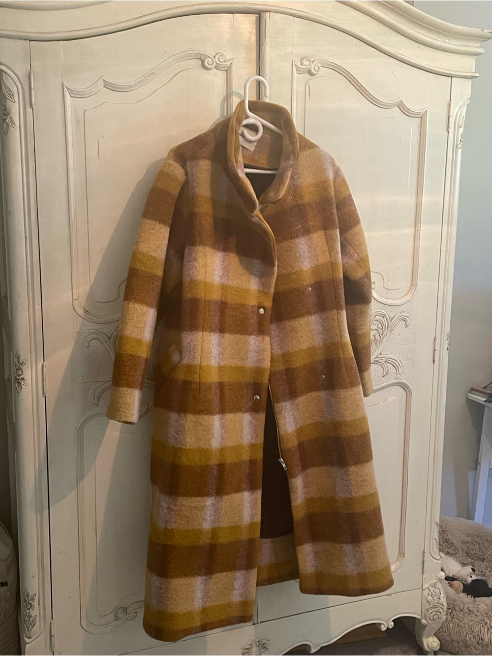 Henry Vibskov Plaid Long Wool-Blend Coat